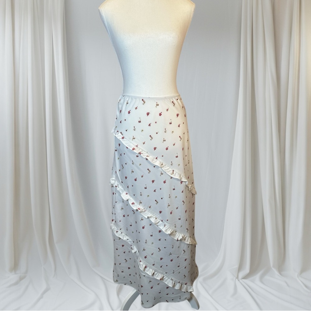 And Now This Asymmetrical Ruffled Maxi Skirt NWOT
